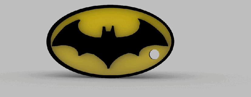 Batman portachiavi supereroe logo llaveros dyi i regali dc fumetti universo 3d print model - Mito3D