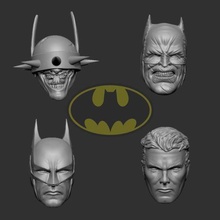 Batman portachiavi pacco gadget chiave squillare testa dc comico supereroe furfante 3d print model - Mito3D