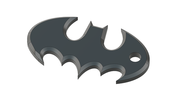 batman keyring 3d print model - Mito3D