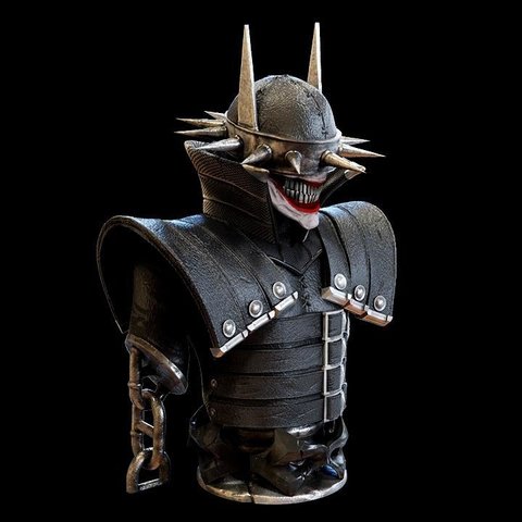 batman rise art persone joker dc comics busto 3D print model - Mito3D