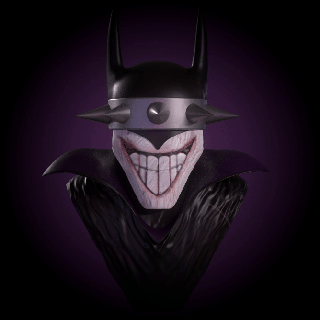 batman laughs 3d bust 3d print model - Mito3D