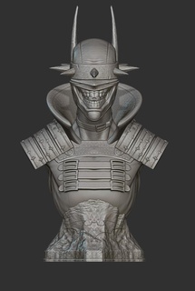 batman rires sombre Chevalier mort métal joker dc buste collectionner statue miniature art ventilateur 3d print model - Mito3D