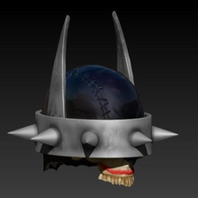 batman laughs skull art dc dark knight bat bust decoration comic book high poly 3d print model - Mito3D