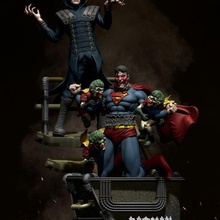 batman rires Superman 1 6 échelle imprimable stl art batmanwholaughs dc multivers sombre 3d print model - Mito3D