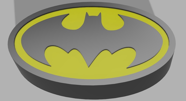 batman ligero mesa logo candelero 3d print model - Mito3D