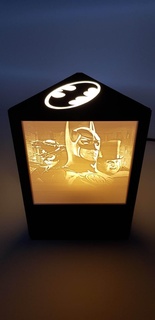 Batman Litho Lampe Zuhause Haus 3d print model - Mito3D