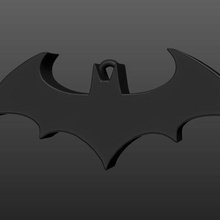 batman logo gadget keychain chaveiro pendant dc comics symbol icon art ender high contrast accessories 3d print model - Mito3D