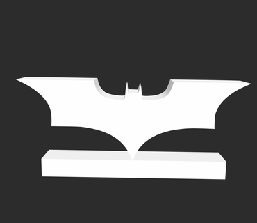 batman logotipo dc placa símbolo ficar pé 3d print model - Mito3D
