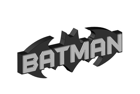 batman logo dc superman heroes robin super vigilante flash wonder 3d print model - Mito3D
