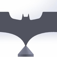 batman logosu ev bat yarasa-adam çizgi roman dc comics 3d print model - Mito3D