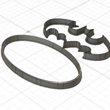 batman logo cookie fondant cutter various 3d print model - Mito3D