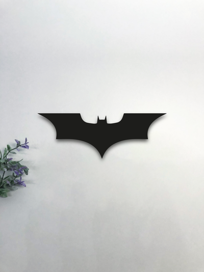 batman logo dc mur art 2d decoraci paré del hogar jardín habitaci arte mural liga justicia batmobile geek friki merveille 3d print model - Mito3D