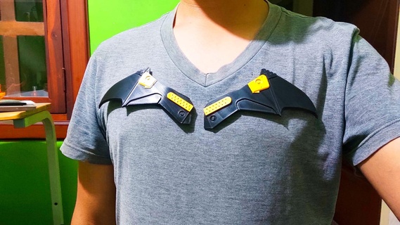 batman logotipo fácil impressão traje 3d print model - Mito3D
