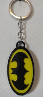 batman logo keychain batman superman dc keychain  3d print model - Mito3D