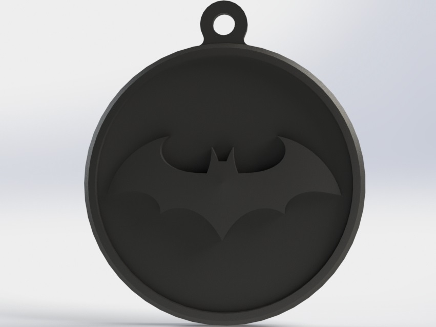 batman logo llavero Arkham cómic superhéroe dc llave noche Caballero murciélago medalla 3D print model - Mito3D