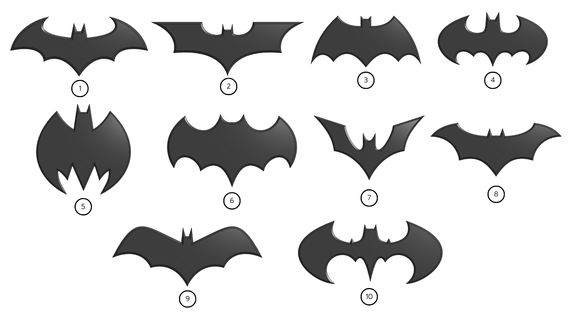 batman logo set1 art hero dc 3d print model - Mito3D