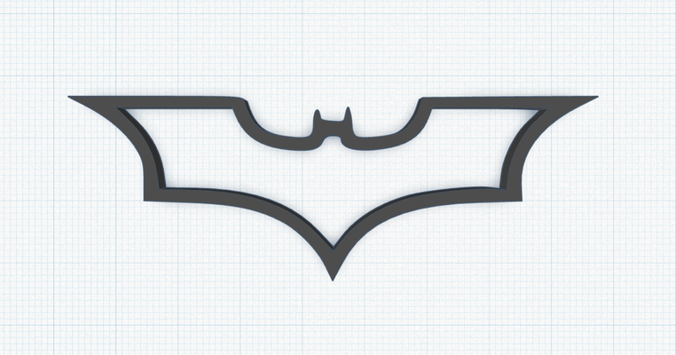 batman logo updated design art batarang dc 3d print model - Mito3D