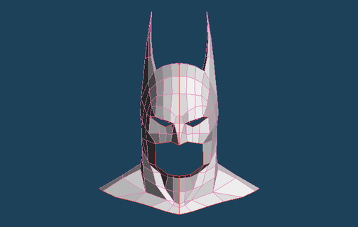 batman long halloween batman cowl  3d print model - Mito3D
