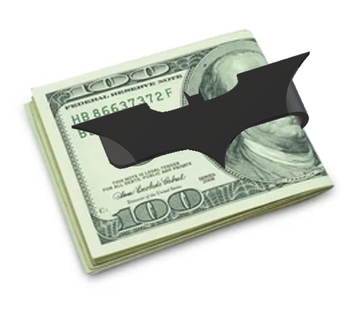 batman money clip clip clamp porta tickets money batman batman logo portfolio  3d print model - Mito3D