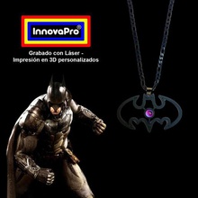 batman pendant 2x1 jewelry logo opal marvel comics dc necklace key ring keychain bat man hero super 3d print model - Mito3D