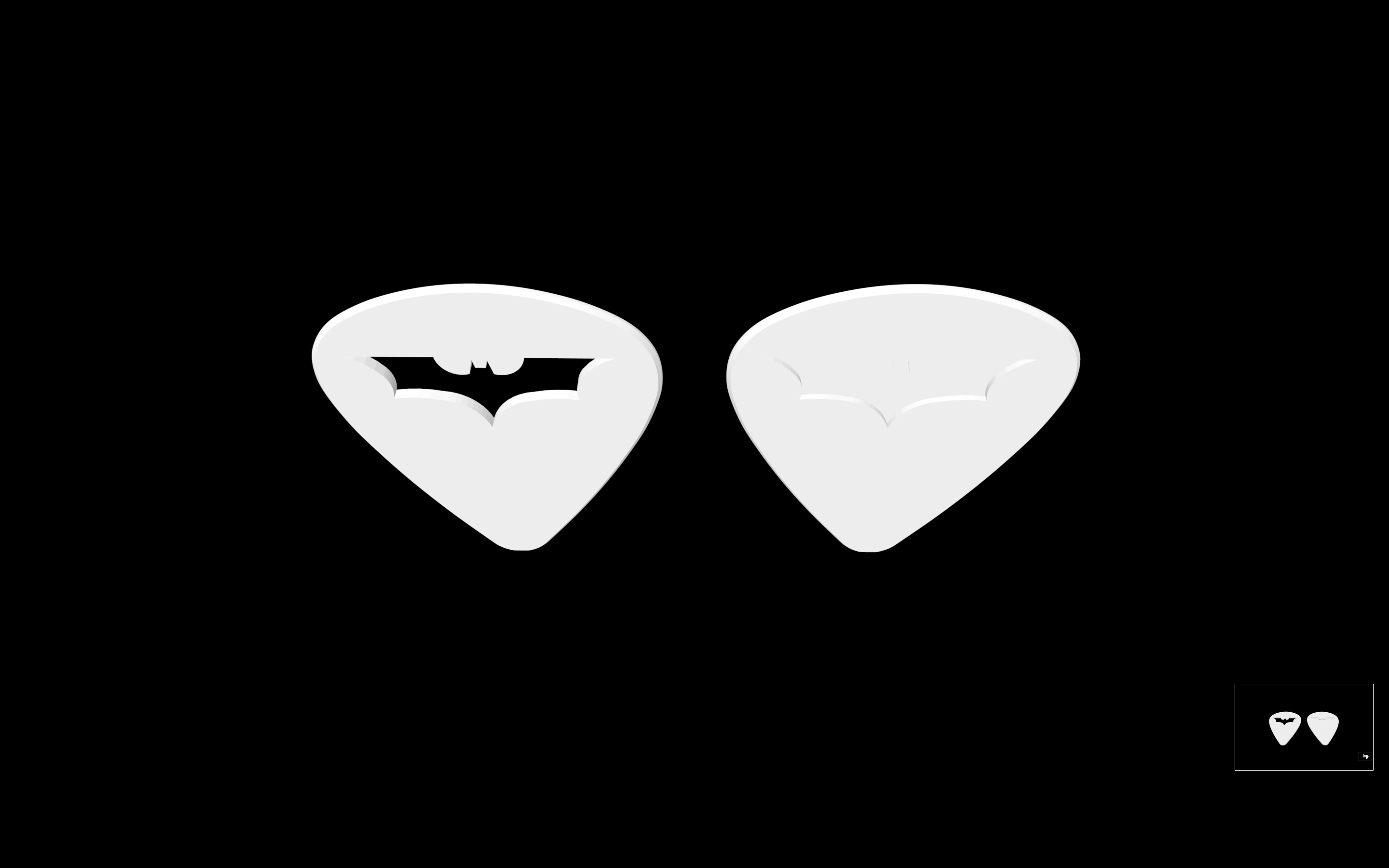 batman recoger guitarra eléctrico sonido murciélago hombre 3D print model - Mito3D