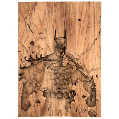 batman poly home decor wall art art dc superhero comics gotham robin knight dark riddler crusader city funny joker robert pattinson paul dano black cape 3d print model - Mito3D