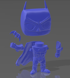 Batman pop figurina super eroi marvell 3d print model - Mito3D