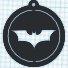 Batman drehend Schlüssel Ring 3d print model - Mito3D