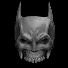 batman cráneo anillo joyería joya bufón dc superhéroe héroe máscara 3d print model - Mito3D