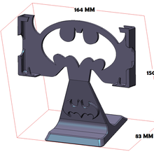 batman smartphone phone holder game support base 3d print model - Mito3D