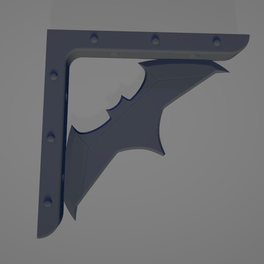 batman squadra - batarang staffa casa dc fumetti mensola la di montaggio auto il fai da te comics vs superman joker cavaliere oscuro 3D print model - Mito3D