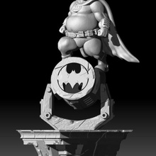 batman statue de la graisse jeu warner hq dc 3d print model - Mito3D