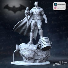 batman statue lamp art zbrush digital 3d figure printing print stl gotham city dc hero led joker characters traditional comics 3d print model - Mito3D