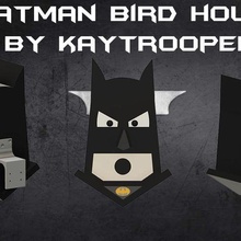 batman super hero bird house 3d print model - Mito3D