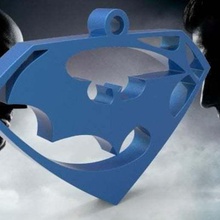 batman superman keychain earings accessories 3d print model - Mito3D