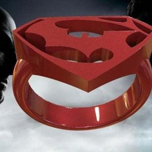 batman superman ring rings 3d print model - Mito3D