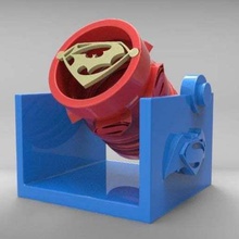 batman Süpermen spot ışığı sahne 3d print model - Mito3D