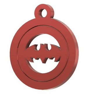 batman swivel keychain key rings 3d keychains art toy 3d print model - Mito3D