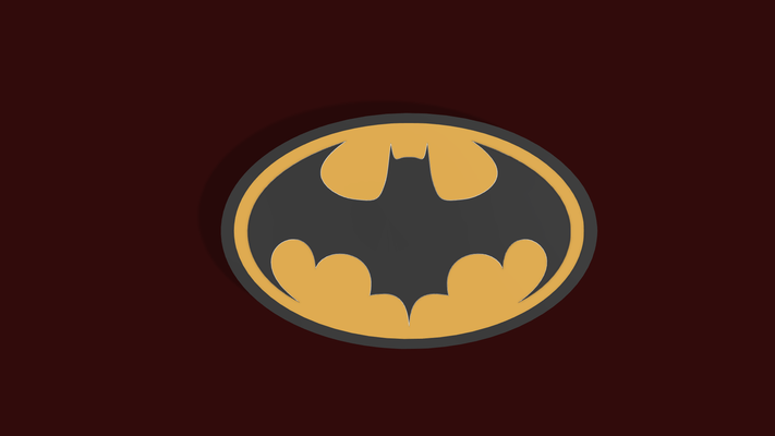 batman símbolo logo murciélago 3d print model - Mito3D