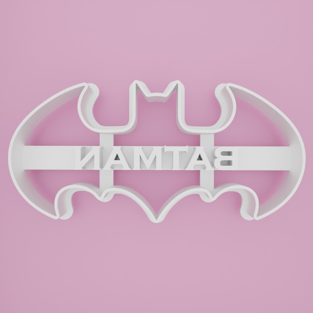 batman símbolo 2 Galleta cortador murciélago dc cómic héroe superhéroe superhombre bufón acción Robin máscara logo 3D print model - Mito3D