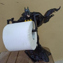 batman tuvalet kağıt Kulp destek siyah yarasa banyo 3d print model - Mito3D
