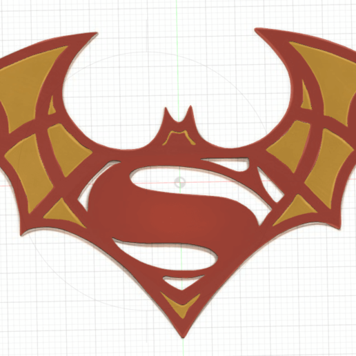 batman vs superman logo gadget de 3D print model - Mito3D