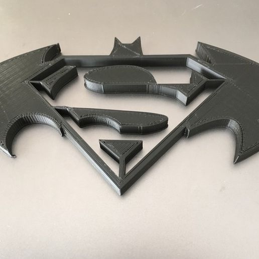 Batman vs superuomo logo 3D print model - Mito3D