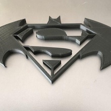 batman vs Süpermen logo 3d print model - Mito3D