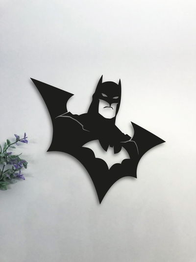batman pared arte 2d decoraci n hogar jardín habitación mural dc liga justicia batimóvil friki maravilla 3d print model - Mito3D