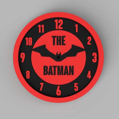 batman wall clock home watch dc night knight 3d print model - Mito3D