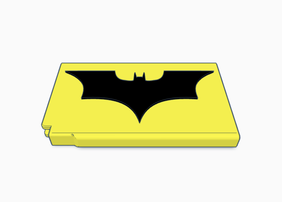 batman cüzdan süper kahraman logo kart kredi robin bruce wayne 3d print model - Mito3D