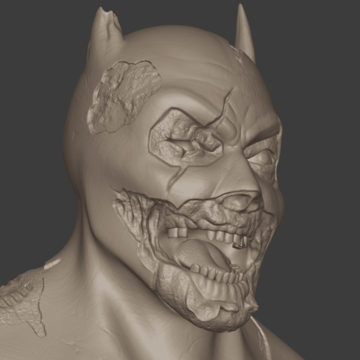 batman zombie busto art de dc dceased el libro historietas 3D print model - Mito3D