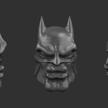 batmetal batman figuras acción cabeza busto 3d print model - Mito3D
