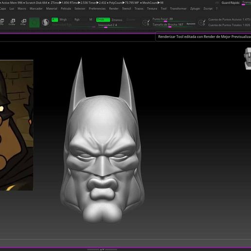 batmetal megapack batman toys headsculpt mezco dc superhero head custom 3D print model - Mito3D